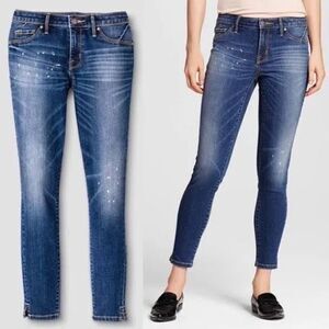 Mossimo Mid-Rise Jegging with Paint‎ Splatter ankle Slit Detail 0/25